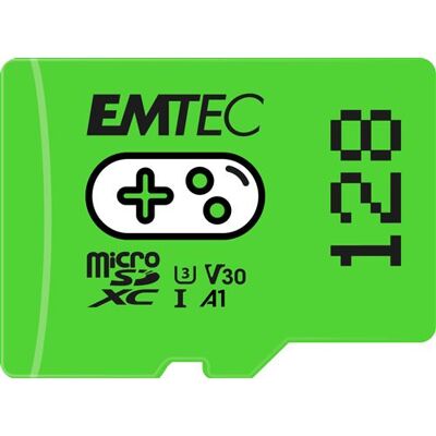 Emtec Gaming microSD geheugenkaart 128 GB UHS-I U3 V30 A1/A2 Groen Emtec Gaming microSD geheugenkaart 128 GB UHS-I U3 V30 A1/A2 Groen