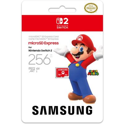 Nintendo Samsung 256 GB rode micro SD Express-geheugenkaart Nintendo Samsung 256 GB rode micro SD Express-geheugenkaart