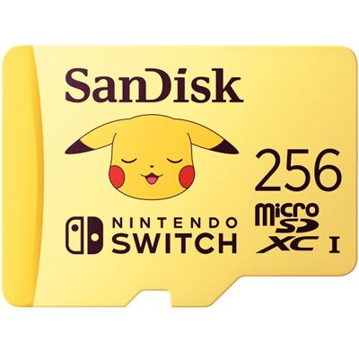 SanDisk micro SD-geheugenkaart Pokémon 256 GB Geel voor Nintendo Switch SanDisk micro SD-geheugenkaart Pokémon 256 GB Geel voor Nintendo Switch