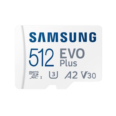 Samsung micro SD geheugenkaart Evo Plus 512 GB Wit Samsung micro SD geheugenkaart Evo Plus 512 GB Wit