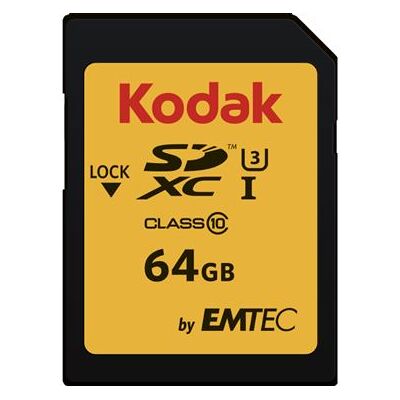 Kodak - Flashgeheugenkaart - 64 GB - UHS Class 3 / Class10 - 650x - SDXC UHS-I Kodak - Flashgeheugenkaart - 64 GB - UHS Class 3 / Class10 - 650x - SDXC UHS-I