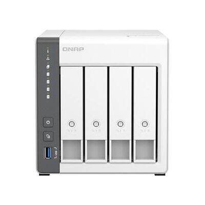 QNAP TS-433 - NAS-server - 4 bays - SATA 6Gb/s - RAID 0, 1, 5, 6, 10, JBOD, 50, 60 - RAM 4 GB - Gigabit Ethernet / 2.5 Gigabit Ethernet - iSCSI ondersteuning QNAP TS-433 - NAS-server - 4 bays - SATA 6Gb/s - RAID 0, 1, 5, 6, 10, JBOD, 50, 60 - RAM 4 GB - Gigabit Ethernet / 2.5 Gigabit Ethernet - iSCSI ondersteuning