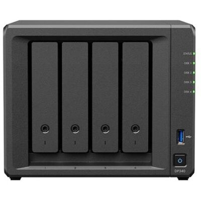 Synology DP340 - Server - DT 1-wegs - 1 x Ryzen Embedded R1600 / tot 3.1 GHz - RAM 16 GB - SATA - hot-swap (verwisselbaar zonder uitschakelen) 3.5" station(s) - HDD 4 x 8 TB - 10 Gigabit Ethernet, Gigabit Ethernet - monitor: geen Synology DP340 - Server - DT 1-wegs - 1 x Ryzen Embedded R1600 / tot 3.1 GHz - RAM 16 GB - SATA - hot-swap (verwisselbaar zonder uitschakelen) 3.5" station(s) - HDD 4 x 8 TB - 10 Gigabit Ethernet, Gigabit Ethernet - monitor: geen