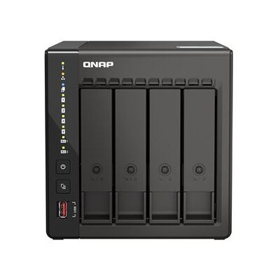 QNAP TS-453E - NAS-server - 4 bays - SATA 6Gb/s - RAID 0, 1, 5, 6, 10, 50, JBOD, 60 - RAM 8 GB - 2.5 Gigabit Ethernet - iSCSI ondersteuning QNAP TS-453E - NAS-server - 4 bays - SATA 6Gb/s - RAID 0, 1, 5, 6, 10, 50, JBOD, 60 - RAM 8 GB - 2.5 Gigabit Ethernet - iSCSI ondersteuning