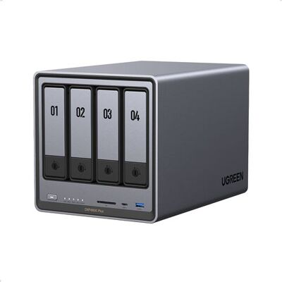 Ugreen NAS-server 4 bays DX4800 Plus 112 TB Grijs Geanodiseerd grijs Ugreen NAS-server 4 bays DX4800 Plus 112 TB Grijs Geanodiseerd grijs