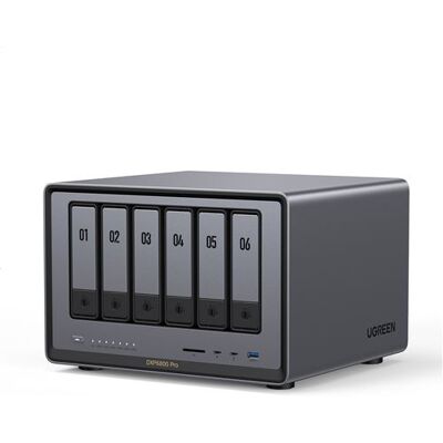 Ugreen NAS-server 6 bays DXP6800 pro 160 TB grijs geanodiseerd Ugreen NAS-server 6 bays DXP6800 pro 160 TB grijs geanodiseerd