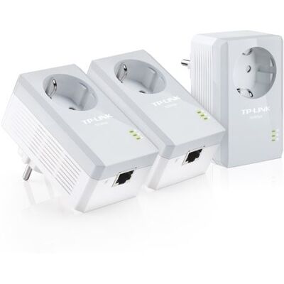 TP-Link TL-PA4010PT KIT AV500 Powerline Adapter with AC Pass Through - Netwerkset - powerline-adapterset HomePlug AV (HPAV) - aansluitbaar aan muur (pak van 3) TP-Link TL-PA4010PT KIT AV500 Powerline Adapter with AC Pass Through - Netwerkset - powerline-adapterset HomePlug AV (HPAV) - aansluitbaar aan muur (pak van 3)