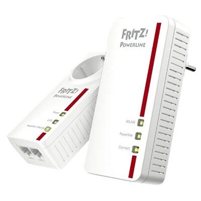 AVM FRITZ!Powerline 1260E - WLAN Set - bridge - GigE, HomePlug AV (HPAV) 2.0, IEEE 1901 - 802.11a/b/g/n/ac - Dual Band - aansluitbaar aan muur AVM FRITZ!Powerline 1260E - WLAN Set - bridge - GigE, HomePlug AV (HPAV) 2.0, IEEE 1901 - 802.11a/b/g/n/ac - Dual Band - aansluitbaar aan muur