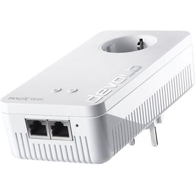 devolo Magic 1 WiFi - Multiroom Kit - bridge HomeGrid - Wi-Fi 5 - Dual Band - aansluitbaar aan muur (pak van 2) devolo Magic 1 WiFi - Multiroom Kit - bridge HomeGrid - Wi-Fi 5 - Dual Band - aansluitbaar aan muur (pak van 2)