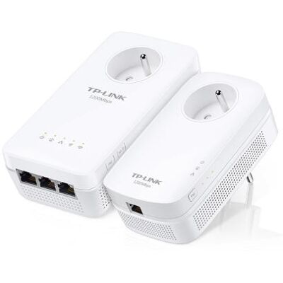 TP-Link TL-WPA8635P KIT V3 - Wi-Fi Kit - powerline-adapterset - 3-poorts switch - GigE, HomePlug AV (HPAV) 2.0, IEEE 1901 - Wi-Fi 5 - Dual Band - aansluitbaar aan muur TP-Link TL-WPA8635P KIT V3 - Wi-Fi Kit - powerline-adapterset - 3-poorts switch - GigE, HomePlug AV (HPAV) 2.0, IEEE 1901 - Wi-Fi 5 - Dual Band - aansluitbaar aan muur