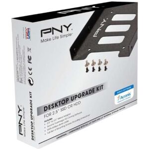 PNY Desktop Accessories Kit - Storage bay adapter - 3,5" tot 2,5" PNY Desktop Accessories Kit - Storage bay adapter - 3,5" tot 2,5"
