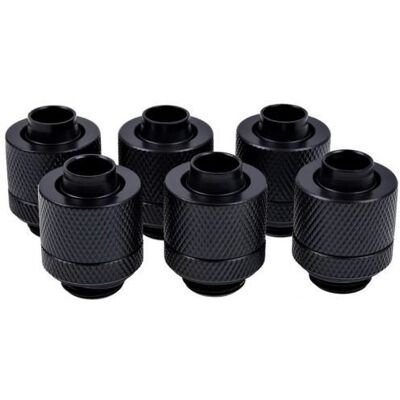Alphacool Eiszapfen Connector Series - Knelkoppeling voor vloeistofkoelsysteem - matzwart Alphacool Eiszapfen Connector Series - Knelkoppeling voor vloeistofkoelsysteem - matzwart