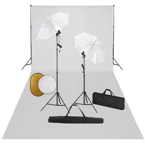vidaXL Kit de Studio Photo avec Lampes Toile de Fond et Réflecteur Lumière de Studio Photographie Kit d'Eclairage Système de Toile de Fond Intérieur vidaXL Kit de Studio Photo avec Lampes Toile de Fond et Réflecteur Lumière de Studio Photographie Kit d'Eclairage Système de Toile de Fond Intérieur