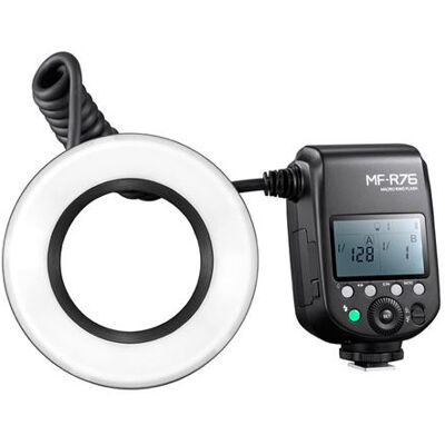 Godox MF-R76 Macro Ring Flash Wit en zwart Godox MF-R76 Macro Ring Flash Wit en zwart