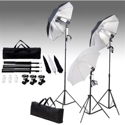 vidaXL Ensemble d'Eclairage de Studio Trépieds Parapluies Lampes Photo Vidéo vidaXL Ensemble d'Eclairage de Studio Trépieds Parapluies Lampes Photo Vidéo