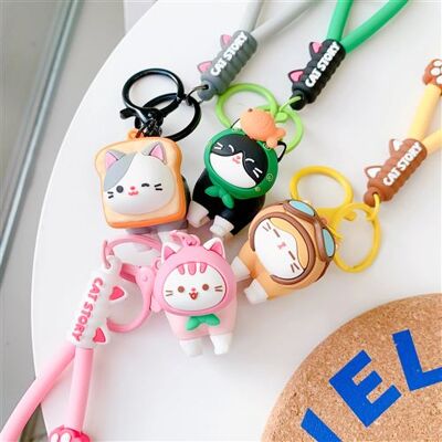 Kenji Mima Cat Story Sleutelhanger Willekeurig ontwerp Kenji Mima Cat Story Sleutelhanger Willekeurig ontwerp