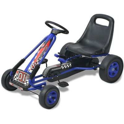vidaXL Skelter met pedalen en verstelbare zitting blauw vidaXL Skelter met pedalen en verstelbare zitting blauw