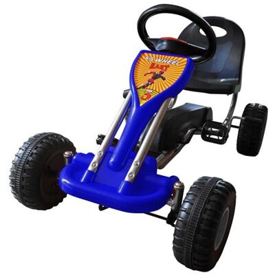 vidaXL Kart à Pédales Bleu Jardin Karting Voiture Auto Véhicule Jouet d'Enfant vidaXL Kart à Pédales Bleu Jardin Karting Voiture Auto Véhicule Jouet d'Enfant