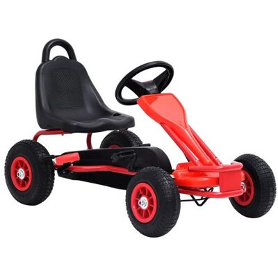 vidaXL Skelter met pedalen en pneumatische banden rood vidaXL Skelter met pedalen en pneumatische banden rood