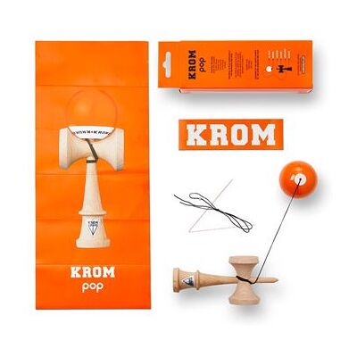 Buiten speelgoed Krom Kendama Pop Oranje en Wit Buiten speelgoed Krom Kendama Pop Oranje en Wit