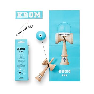 Krom Kendama Pop blauw en wit buitenspeelset Krom Kendama Pop blauw en wit buitenspeelset