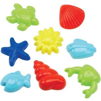 Ecoiffier ECOIFFIE FILET 8 MOULES A SABLE MER Ecoiffier ECOIFFIE FILET 8 MOULES A SABLE MER