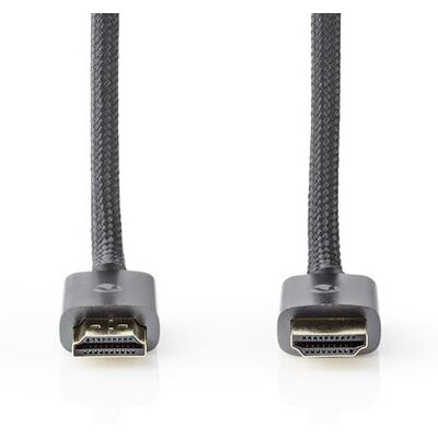 Nedis - Ultra High Speed - HDMI-kabel - HDMI male naar HDMI male - 2 m - antraciet, pistoolmetaal grijs - rond, 8K ondersteuning Nedis - Ultra High Speed - HDMI-kabel - HDMI male naar HDMI male - 2 m - antraciet, pistoolmetaal grijs - rond, 8K ondersteuning
