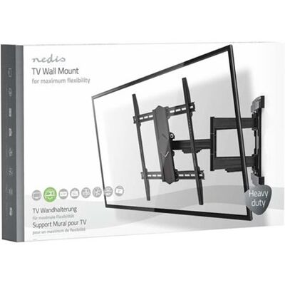 Nedis TVWM6570BK - Haakje - full-motion - voor TV - staal - zwart - schermgrootte: 37"-90" - te bevestigen aan de muur Nedis TVWM6570BK - Haakje - full-motion - voor TV - staal - zwart - schermgrootte: 37"-90" - te bevestigen aan de muur