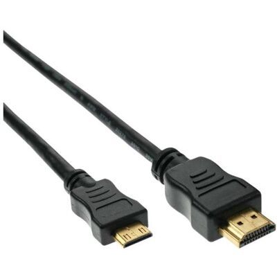 InLine - HDMI-kabel - HDMI male naar 19 pin mini HDMI Type C male - 50 cm - zwart InLine - HDMI-kabel - HDMI male naar 19 pin mini HDMI Type C male - 50 cm - zwart