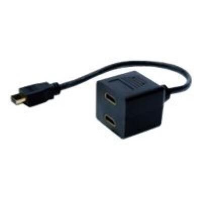 ASSMANN - HDMI-splitter - HDMI male naar HDMI female - 20 cm - beschermd - zwart ASSMANN - HDMI-splitter - HDMI male naar HDMI female - 20 cm - beschermd - zwart