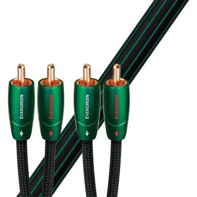 Audioquest Evergreen RCA-audiokabel 1 m Zwart en groen Audioquest Evergreen RCA-audiokabel 1 m Zwart en groen