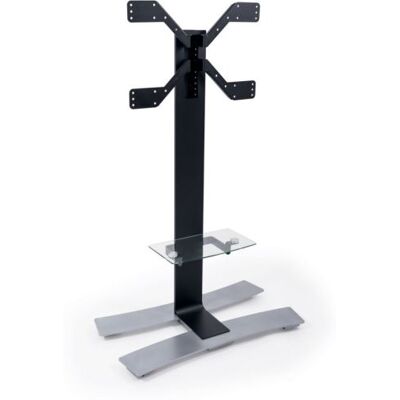 ITB Solution ERARD WILL 1400 XL - Stand - voor plat scherm - staal, gehard glas - zwart, titanium - schermgrootte: 40"-75" - staand op vloer ITB Solution ERARD WILL 1400 XL - Stand - voor plat scherm - staal, gehard glas - zwart, titanium - schermgrootte: 40"-75" - staand op vloer