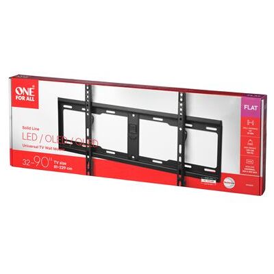 One for all Wandbeugel Solide WM4619 Zwart voor tv's van 32“ tot 90” One for all Wandbeugel Solide WM4619 Zwart voor tv's van 32“ tot 90”
