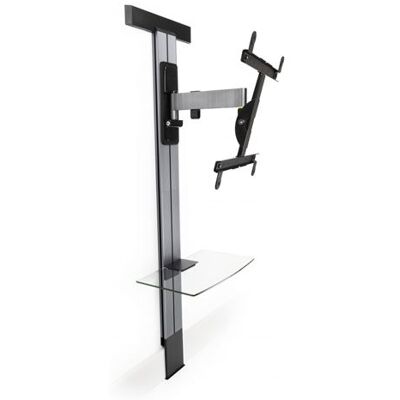 Erard Kantelbare en draaibare kolom + voet met offset voor schermen van 30'' tot 65'' Exostand400 Zwart Erard Kantelbare en draaibare kolom + voet met offset voor schermen van 30'' tot 65'' Exostand400 Zwart