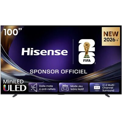 Hisense Tv Miniled Qled 100u7s Pro 100" 4k Uhd Zwart 2026 Hisense Tv Miniled Qled 100u7s Pro 100" 4k Uhd Zwart 2026