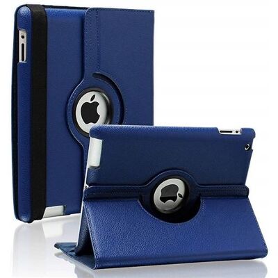 Donkerblauw 360 graden draaibare hoes voor Apple iPad AIR 2 - Volledige beschermhoes Cover Portret Landschapsbestendig Anti-schokbescherming Elastische sluiting Phonillico® Donkerblauw 360 graden draaibare hoes voor Apple iPad AIR 2 - Volledige beschermhoes Cover Portret Landschapsbestendig Anti-schokbescherming Elastische sluiting Phonillico®