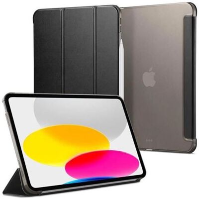 Spigen Smart Fold - Flip cover voor tablet - polycarbonaat, polyurethaan leer - zwart - 10.9" - voor Apple 10.9-inch iPad Spigen Smart Fold - Flip cover voor tablet - polycarbonaat, polyurethaan leer - zwart - 10.9" - voor Apple 10.9-inch iPad