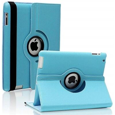 Lichtblauw 360 graden draaibare hoes voor Apple iPad 6e generatie / 5e generatie - Volledige beschermhoes Cover Portret Landschapsbestendig Anti-schokbescherming Elastische sluiting Phonillico® Lichtblauw 360 graden draaibare hoes voor Apple iPad 6e generatie / 5e generatie - Volledige beschermhoes Cover Portret Landschapsbestendig Anti-schokbescherming Elastische sluiting Phonillico®