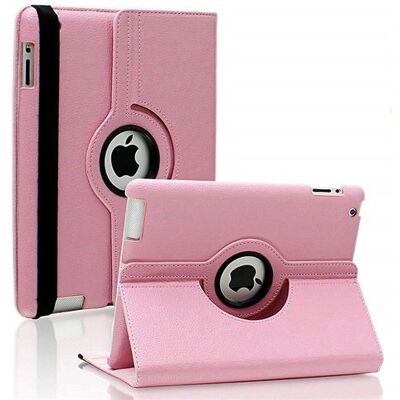 Roze 360 graden draaibare hoes voor Apple iPad 6e generatie / 5e generatie - Volledige beschermhoes Cover Portret Landschapsbestendig Anti-schokbescherming Elastische sluiting Phonillico® Roze 360 graden draaibare hoes voor Apple iPad 6e generatie / 5e generatie - Volledige beschermhoes Cover Portret Landschapsbestendig Anti-schokbescherming Elastische sluiting Phonillico®