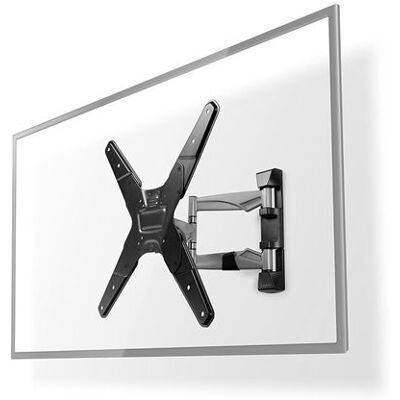 Nedis Premium-line TVWM5530BK - Haakje - full-motion - voor TV - aluminium, staal - zwart, zilver - schermgrootte: 26"-42" - te bevestigen aan de muur Nedis Premium-line TVWM5530BK - Haakje - full-motion - voor TV - aluminium, staal - zwart, zilver - schermgrootte: 26"-42" - te bevestigen aan de muur