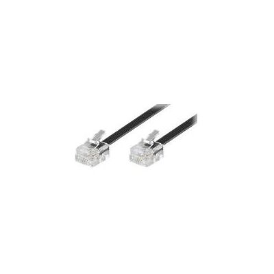 goobay - Telefoonkabel - RJ-11 (M) naar RJ-11 (M) - 10 m - zwart goobay - Telefoonkabel - RJ-11 (M) naar RJ-11 (M) - 10 m - zwart