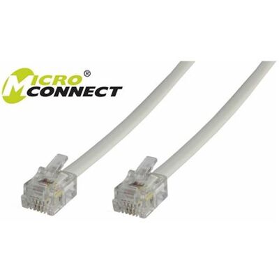 Eet nordic MicroConnect Modular - Telefoonkabel - RJ-11 (6 pins) (M) naar RJ-11 (6 pins) (M) - 2 m Eet nordic MicroConnect Modular - Telefoonkabel - RJ-11 (6 pins) (M) naar RJ-11 (6 pins) (M) - 2 m