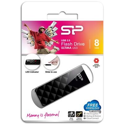 SILICON POWER Ultima U03 - USB-flashstation - 8 GB SILICON POWER Ultima U03 - USB-flashstation - 8 GB
