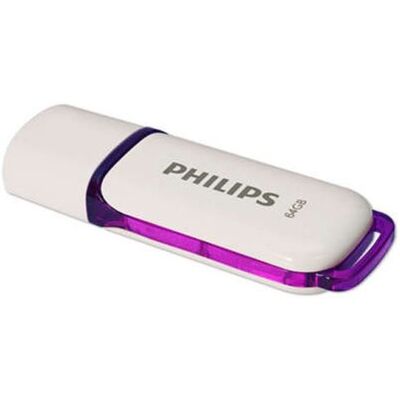 Philips Snow 2.0 USB-stick 64 GB Wit en Paars Philips Snow 2.0 USB-stick 64 GB Wit en Paars