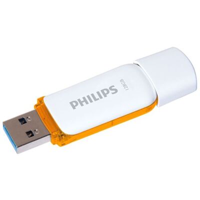 Philips USB 2.0- stick FM12FD75B / 00 Snow Edition 128 GB Wit en oranje Philips USB 2.0- stick FM12FD75B / 00 Snow Edition 128 GB Wit en oranje