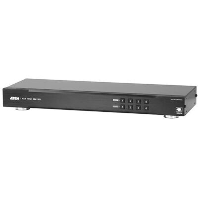 Aten technology ATEN VanCryst 4 x 4 4K HDMI Matrix Switch VM0404HA - Video/audio-schakelaar - desktop, rack-uitvoering Aten technology ATEN VanCryst 4 x 4 4K HDMI Matrix Switch VM0404HA - Video/audio-schakelaar - desktop, rack-uitvoering
