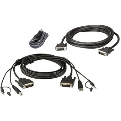 ATEN 2L-7D02UDX3 - Kabelpakket voor toetsenbord / video / muis (TVM) - TAA Compliant - voor ATEN CS1144D4C ATEN 2L-7D02UDX3 - Kabelpakket voor toetsenbord / video / muis (TVM) - TAA Compliant - voor ATEN CS1144D4C