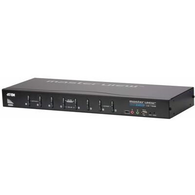 ATEN Technology ATEN CS1768 - KVM / audio / USB switch - 8 x KVM / audio - 1 lokale gebruiker - rack-uitvoering ATEN Technology ATEN CS1768 - KVM / audio / USB switch - 8 x KVM / audio - 1 lokale gebruiker - rack-uitvoering