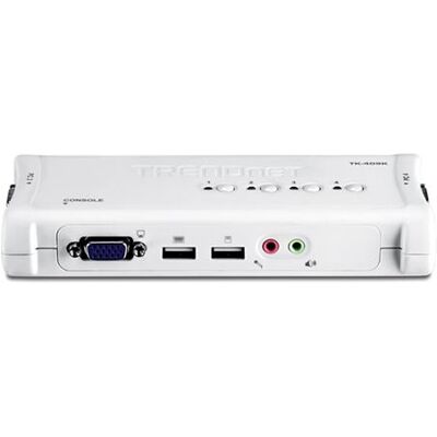 TRENDnet TK 409K - KVM / audio / USB switch - 4 x KVM / audio / USB - 1 lokale gebruiker - desktop TRENDnet TK 409K - KVM / audio / USB switch - 4 x KVM / audio / USB - 1 lokale gebruiker - desktop