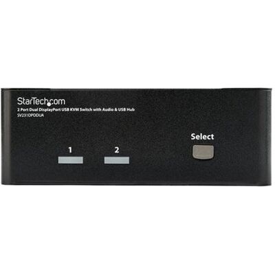 StarTech.com 2-poort Dubbele DisplayPort USB KVM-switch met Audio en USB 2.0-hub - KVM / audioschakelaar - 2 x KVM / audio - 1 lokale gebruiker - desktop - voor P/N: IM12D1500P, SVA12M2NEUA, SVA12M5NA StarTech.com 2-poort Dubbele DisplayPort USB KVM-switch met Audio en USB 2.0-hub - KVM / audioschakelaar - 2 x KVM / audio - 1 lokale gebruiker - desktop - voor P/N: IM12D1500P, SVA12M2NEUA, SVA12M5NA